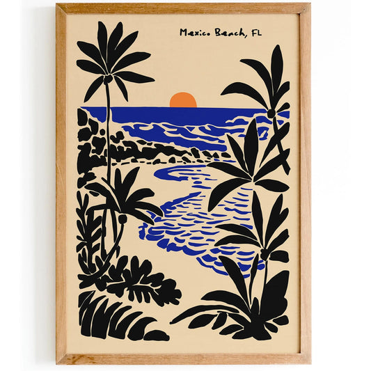 Mexico Beach Florida Honeymoon Gift Idea Print