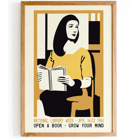 Open a Book Vintage Poster