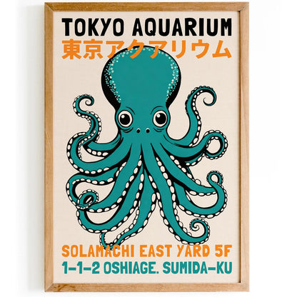 Tokyo Aquarium Retro Poster