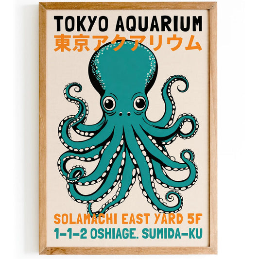 Tokyo Aquarium Retro Poster