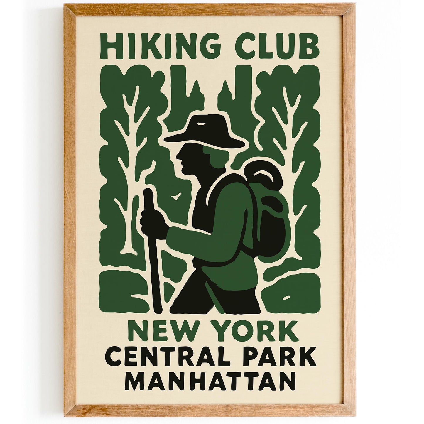 Hiking Club Central Park Poster