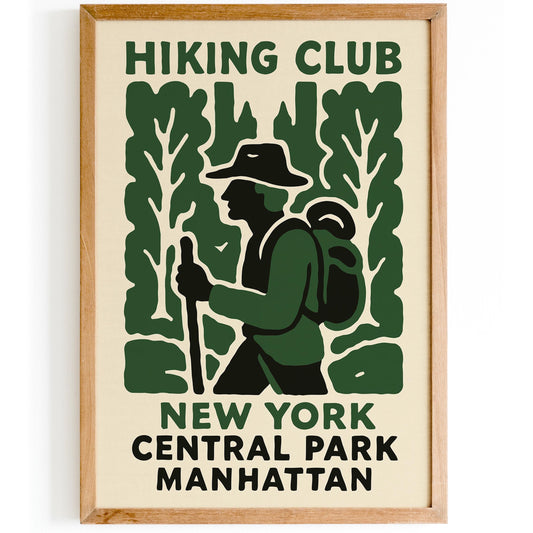 Hiking Club Central Park Poster