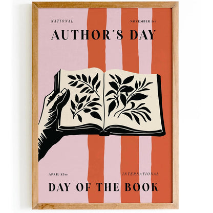 Book Day Poster - Literary Wall Art for Book Lovers