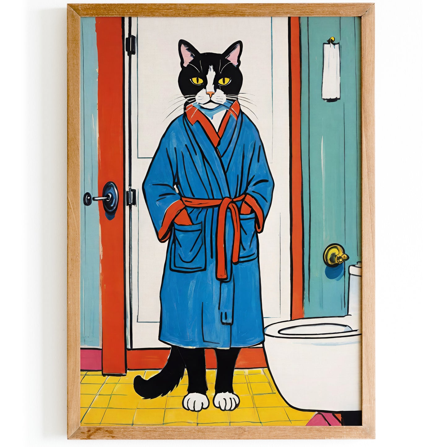 Bathrobe Cat - Cute Poster