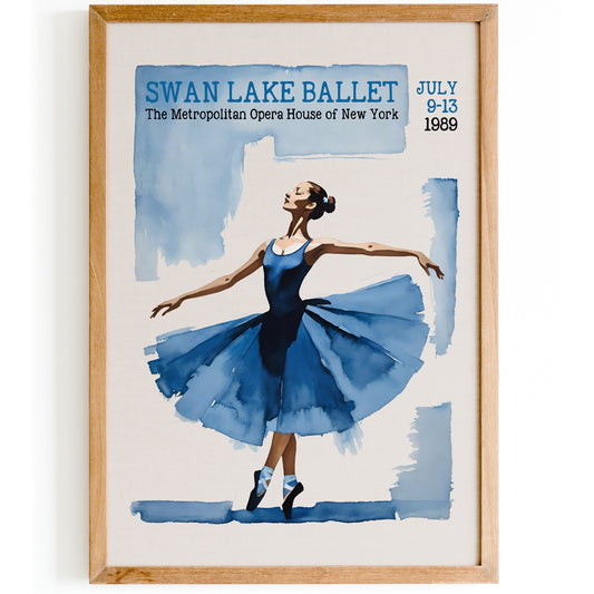 Swan Lake Ballet Vintage Wall Art