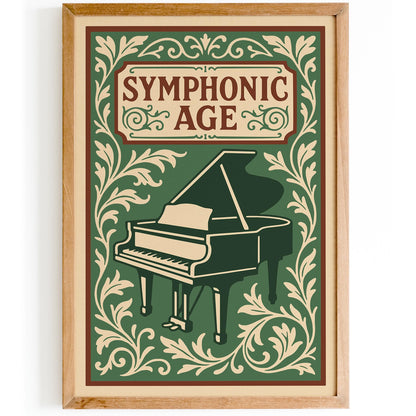 Symphonic Age Music Poster - Rococo Piano Wall Art