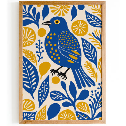 Blue Bird Papers Nature Art Print