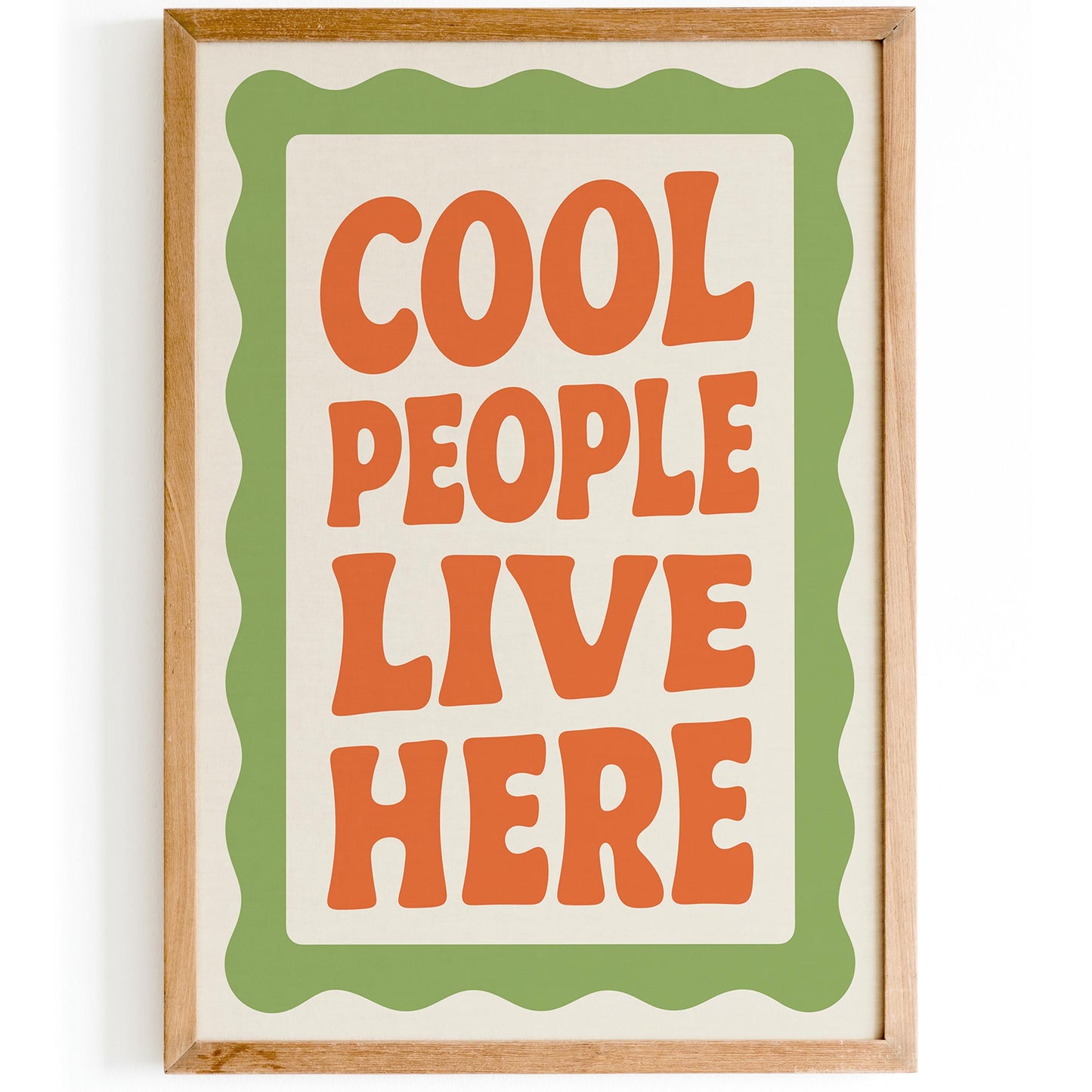 Cool People Live Here Poster - Retro Wall Art