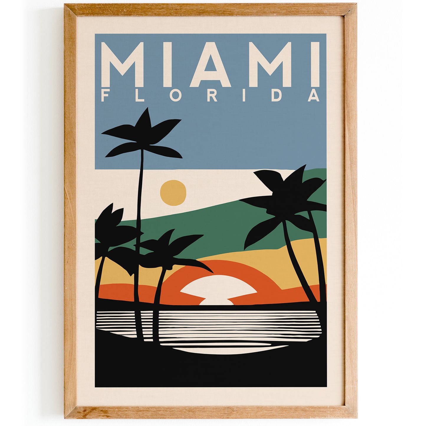 Mid Century Miami Florida Poster