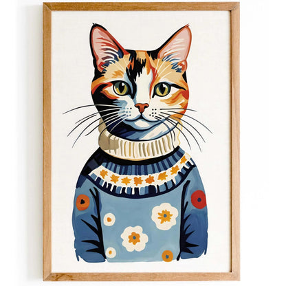 Winter Whimsy Feline Art