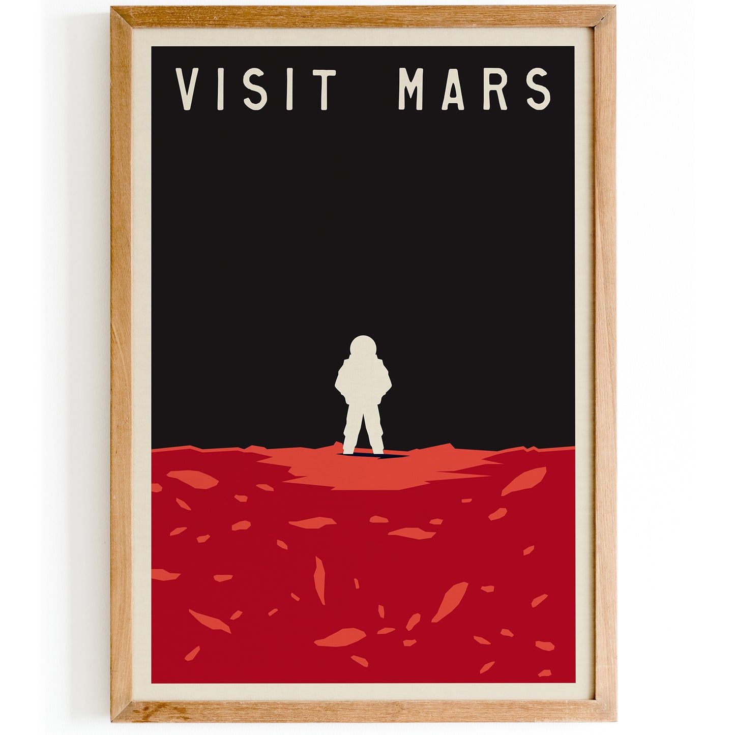 Visit Mars Minimal Space Poster