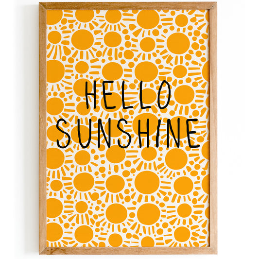 Hello Sunshine Yellow Sunny Art Print