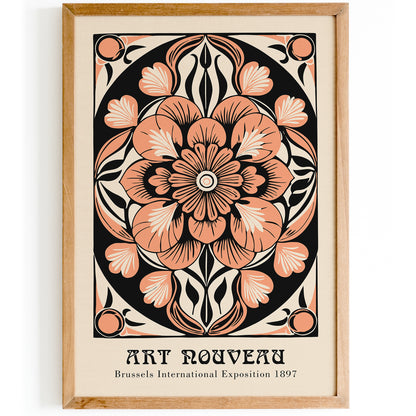 Art Nouveau Peach Fuzz Wall Art