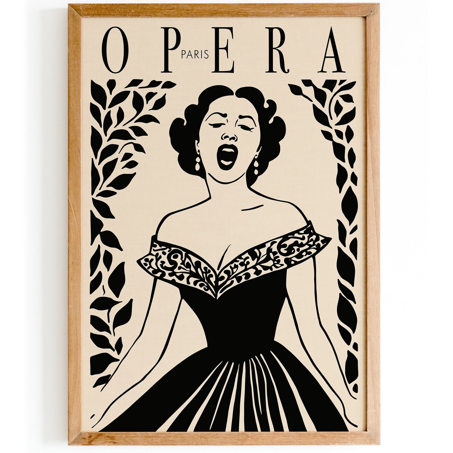 Paris Opera Elegant Music Poster