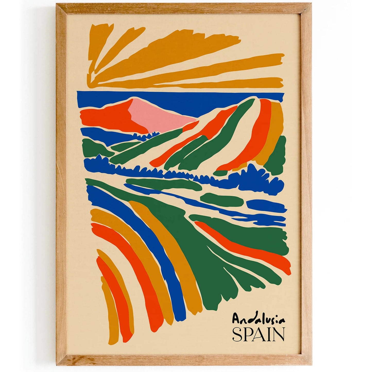 Colorful Andalusia Spain Travel Poster