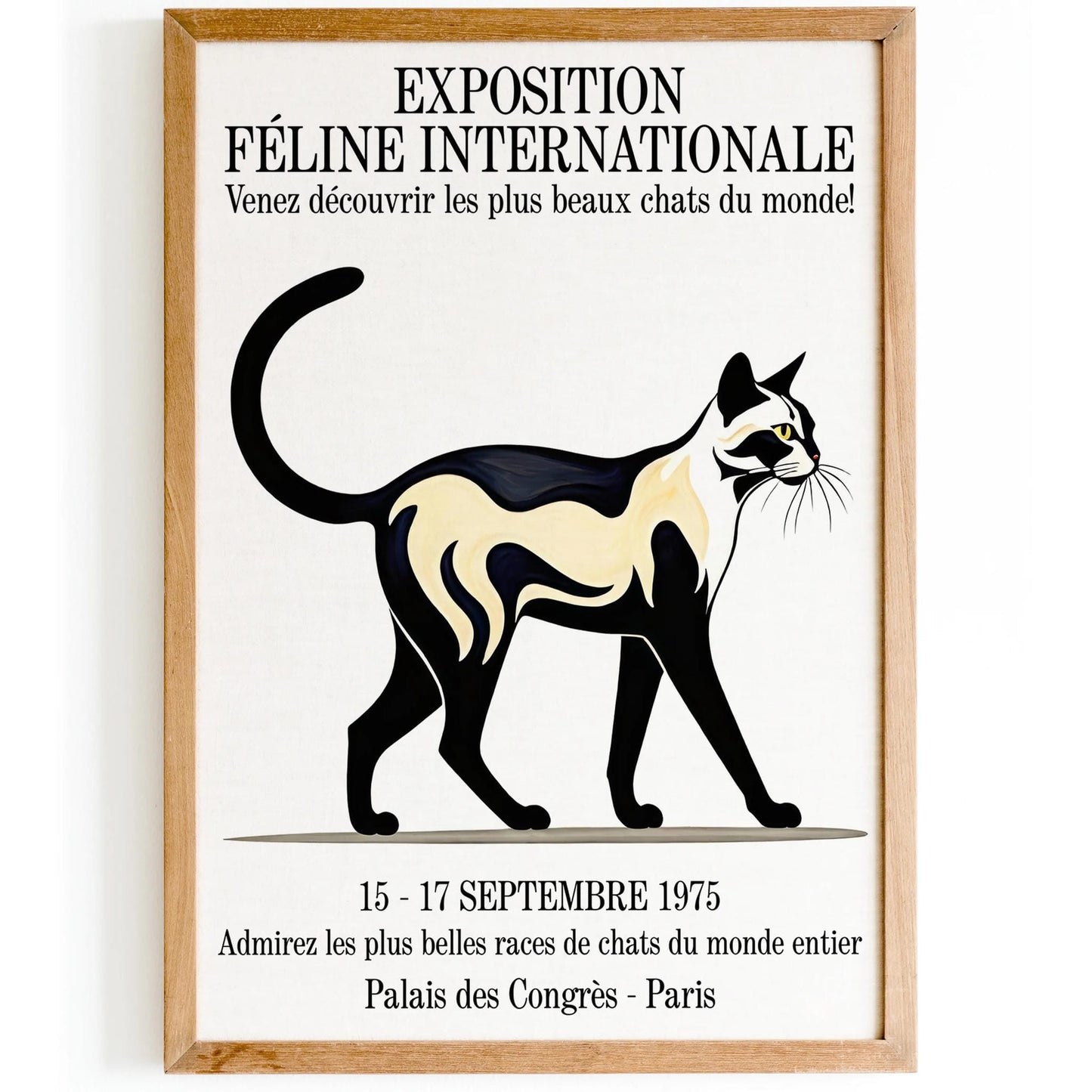 Vintage Paris Cat Exhibition Poster