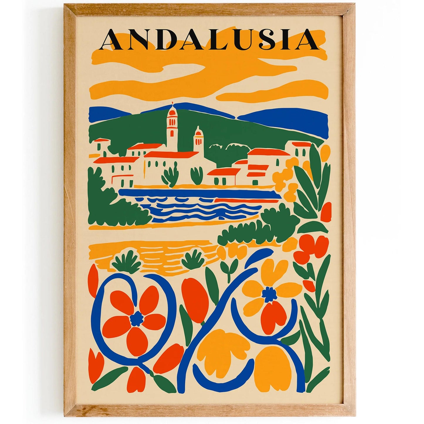 Andalusia Spain Colorful Landscape Poster 2025