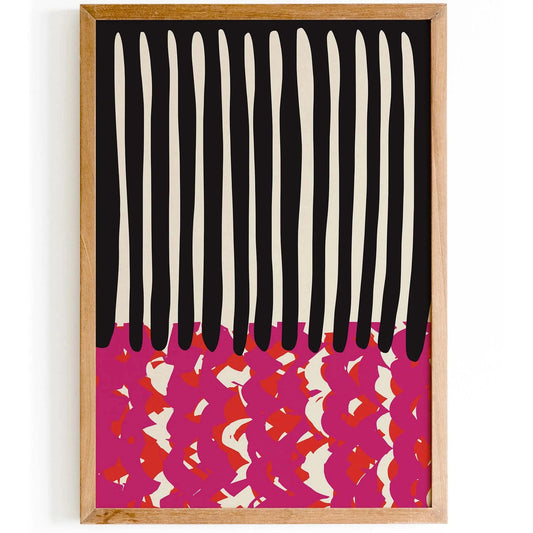 Bold Abstract Drip and Red Poster