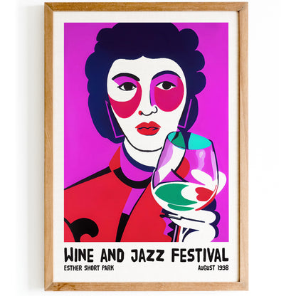 1998 Wine and Jazz Festival Poster