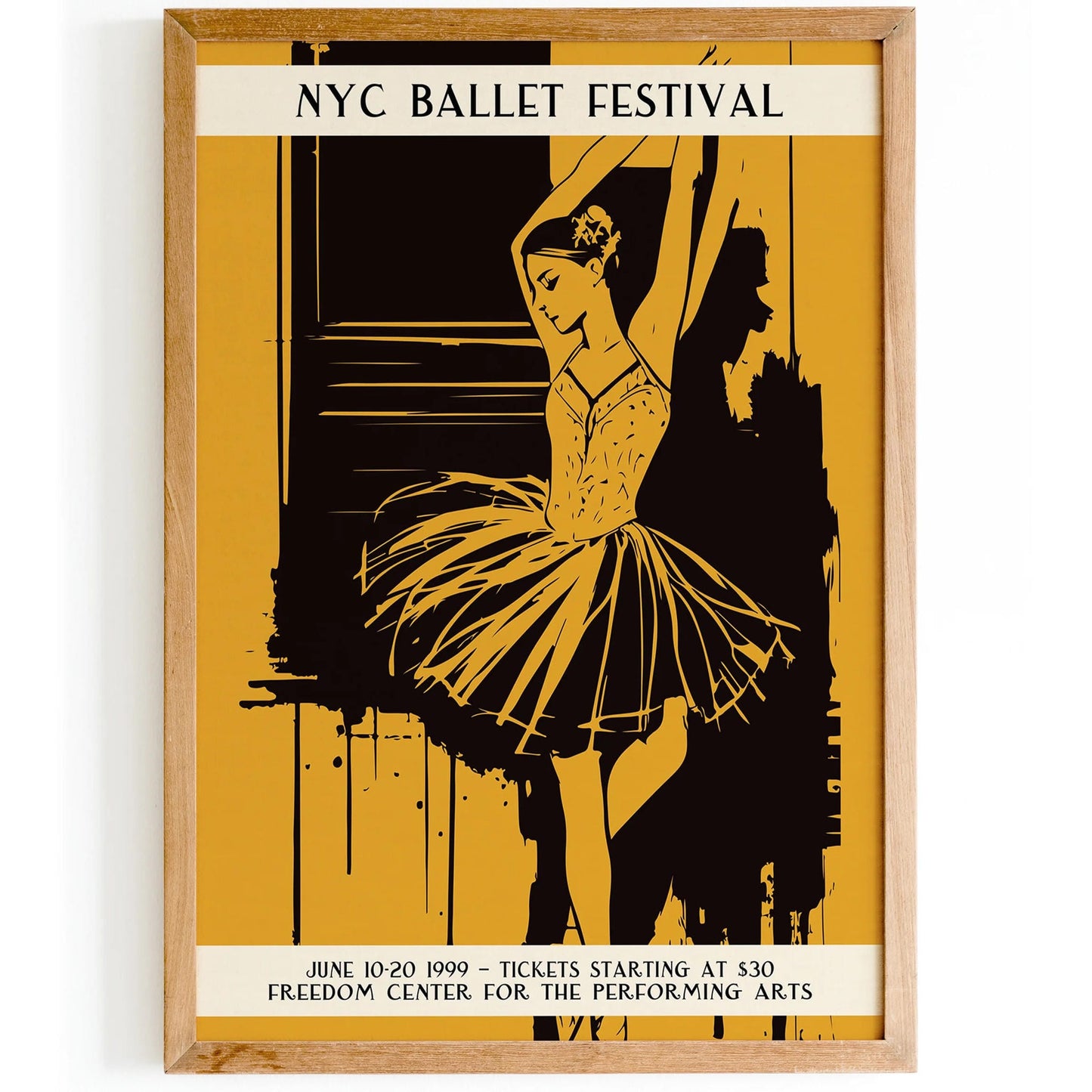NYC Ballet Festival Vintage Poster