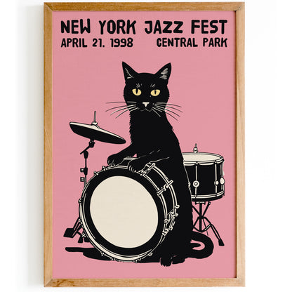 New York Jazz Fest 1998 Cat Poster