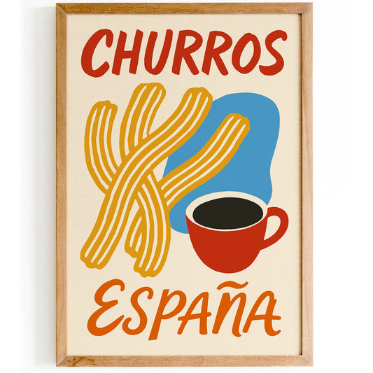 Churros Espana Food Art Print for Kitchen Wall Decor