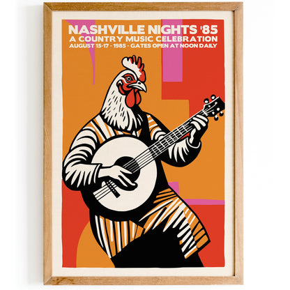 Nashville Nights 1985 Country Poster