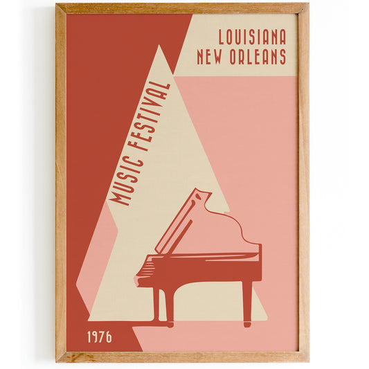 Louisiana Jazz Music Poster 2024 Collection