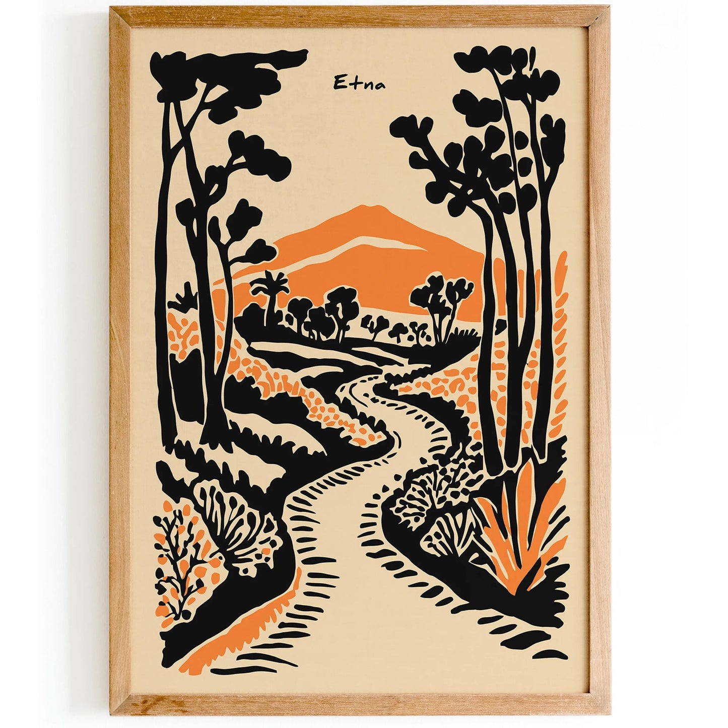 Etna Sicily Landscape Poster