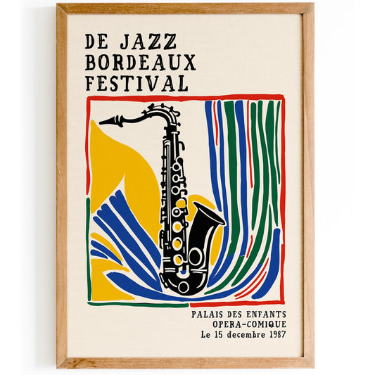 Vintage Jazz Sax Poster