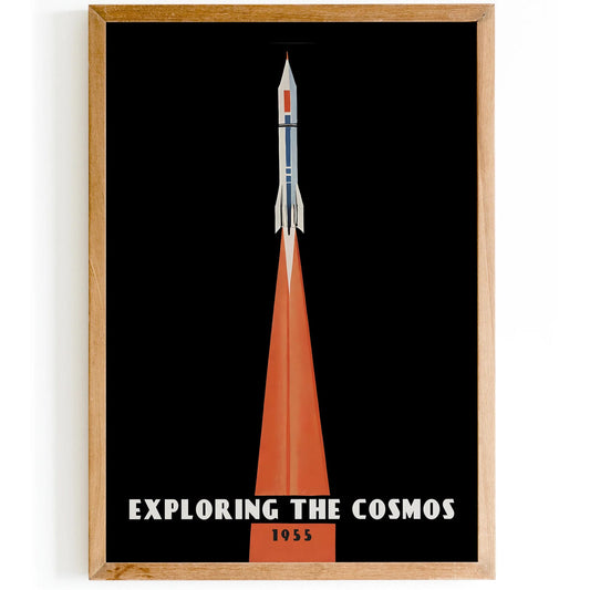 Exploring the Cosmos Vintage Space Poster
