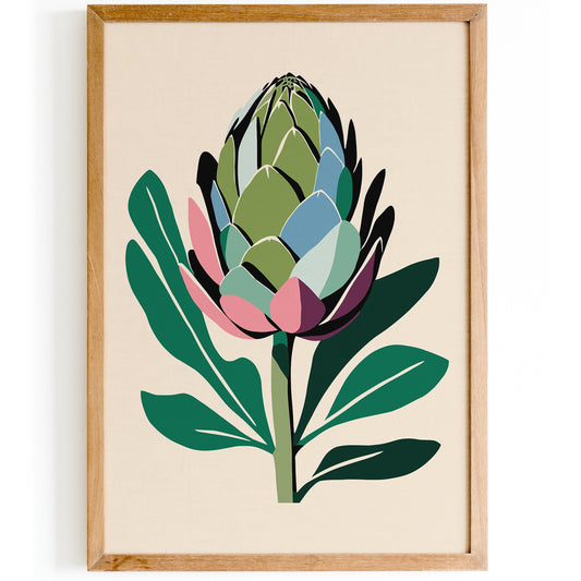 Modern Artichoke Green Poster