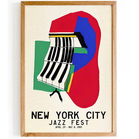 Minimalist Vintage Jazz Fest in NYC Wall Art