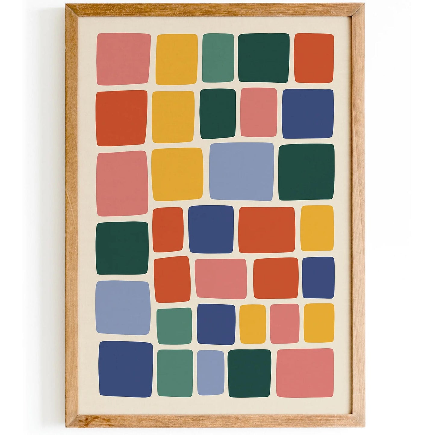 Colorful Checkered Pattern Poster