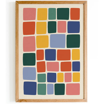 Colorful Checkered Pattern Poster