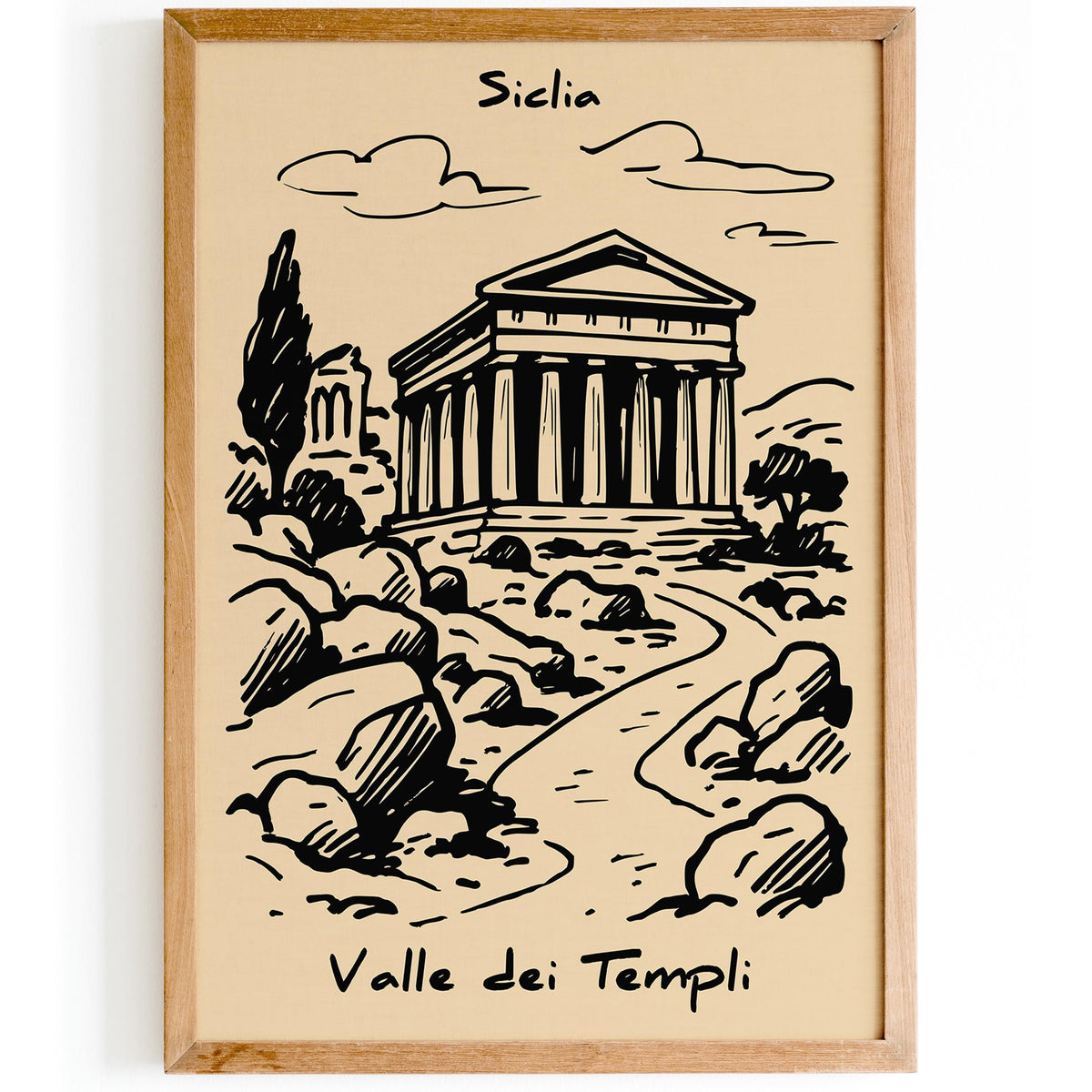 Sicilia Valle dei Templi Poster