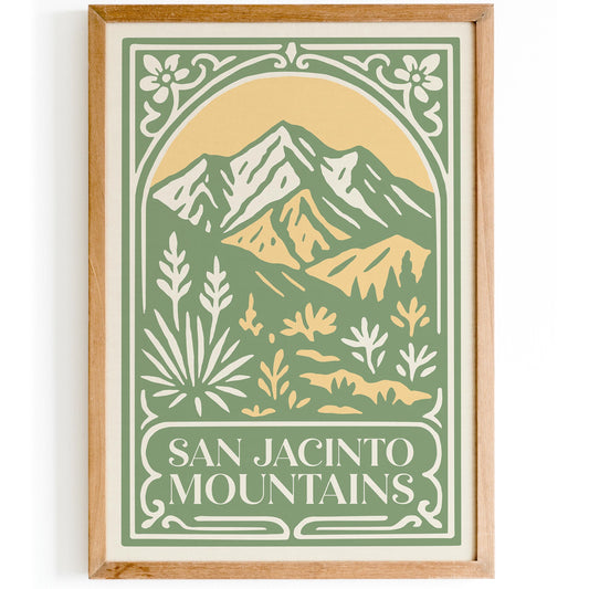 San Jacinto Mountains Travel Poster