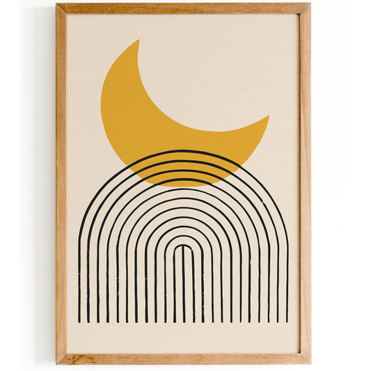 Moon Minimalist Art Print 2025