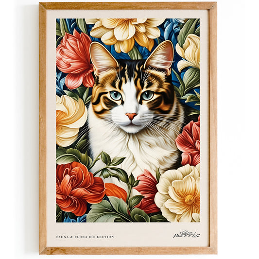 William Morris Cat Poster