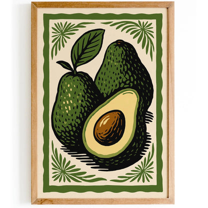 Green Avocado Kitchen Poster