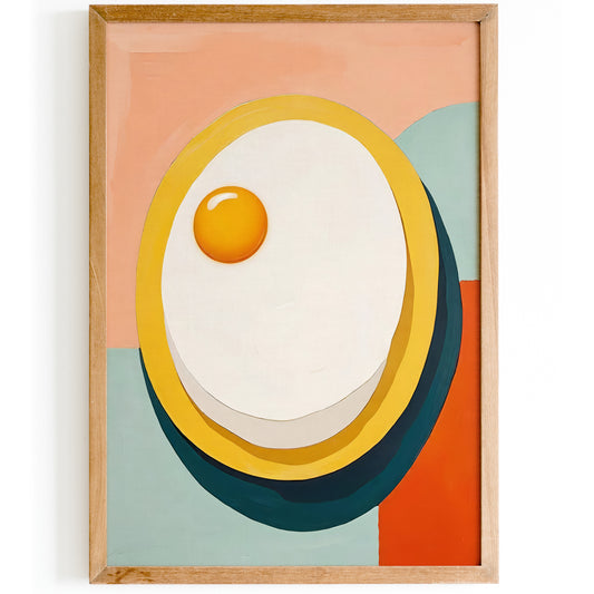 Modern Minimalist Egg Kitchen Wall Art