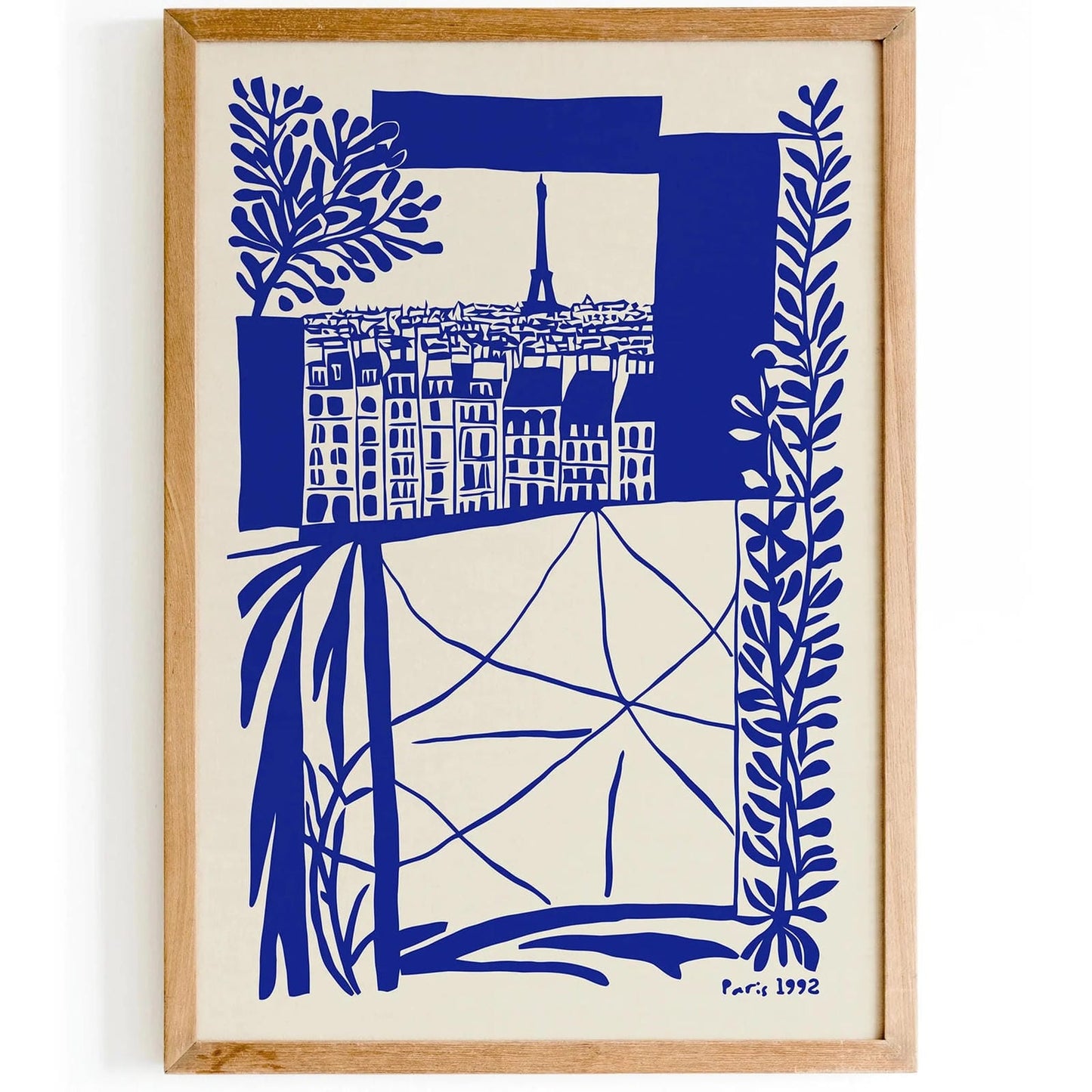 Indigo Blue Paris Travel Poster Print
