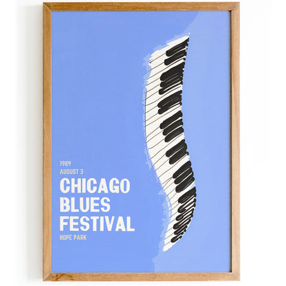 Chicago Blues Festival 1989 Minimal Poster