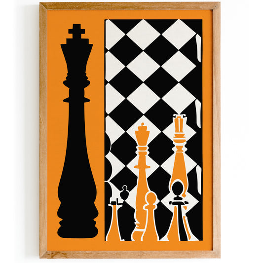 Retro Chess Poster Print