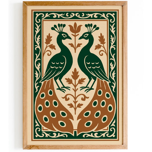Vintage Art Nouveau Peacock Art