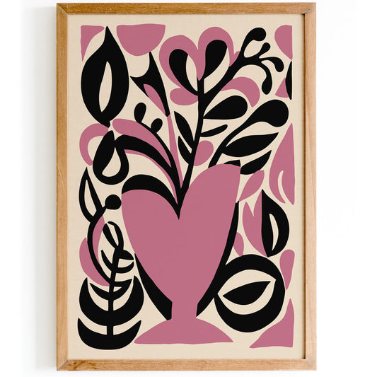 Modern Abstract Floral Wall Art Print