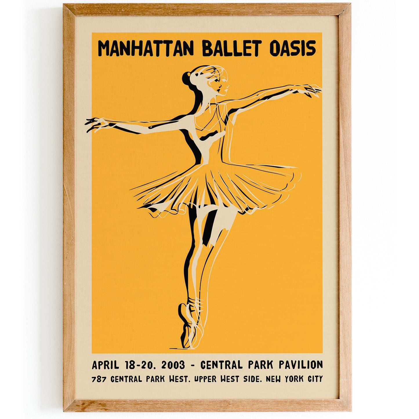 2003 Manhattan Ballet Oasis Vintage Ballerina Poster