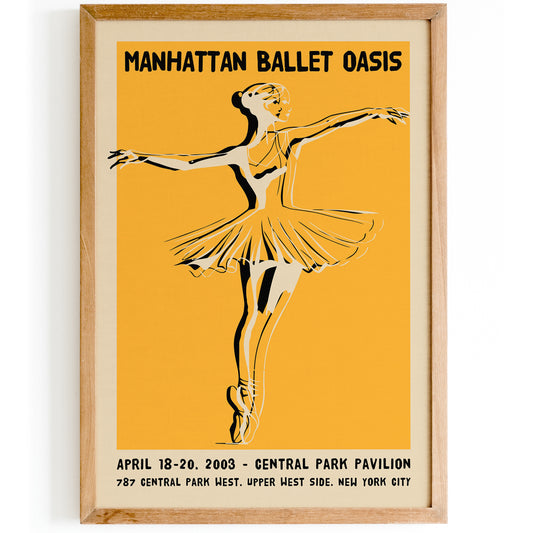 2003 Manhattan Ballet Oasis Vintage Ballerina Poster