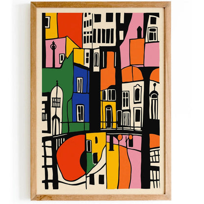 Mid Century Amsterdam Architecture Art Print