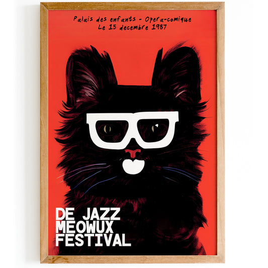 Quirky Cat - Meowux Jazz Festival Poster